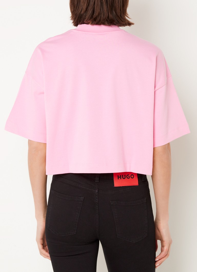 HUGO BOSS Cropped T-shirt with logo embroidery
