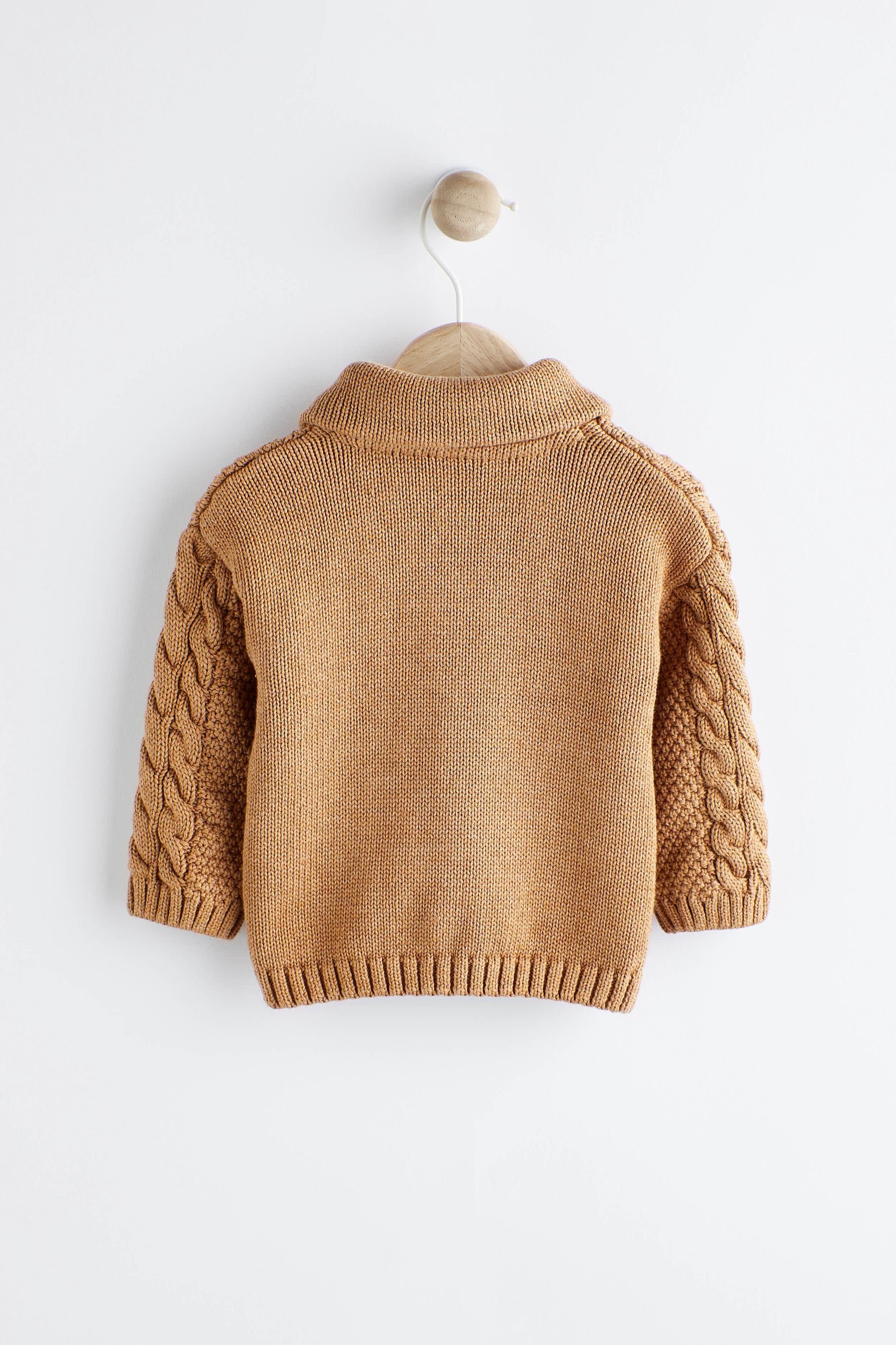 Next Strickjacke Baby-Strickjacke mit Zopfmuster (1-tlg)