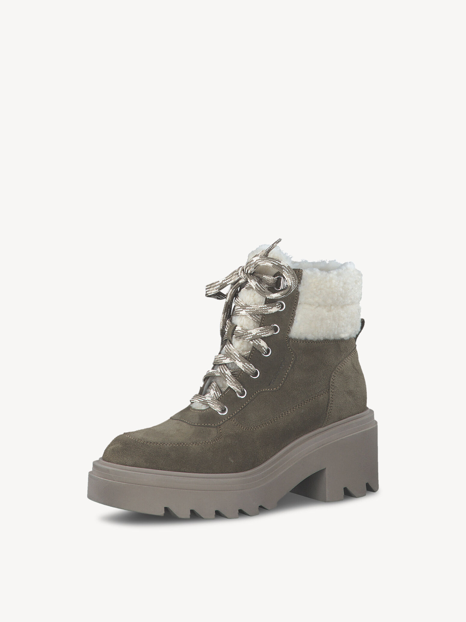 Bottine en cuir - vert doublure chaude