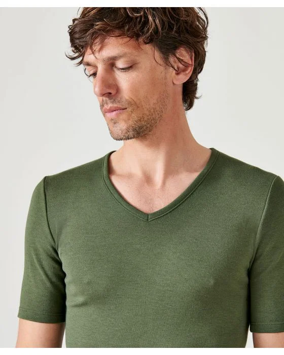 Tee-shirt col V manches courtes Thermolactyl