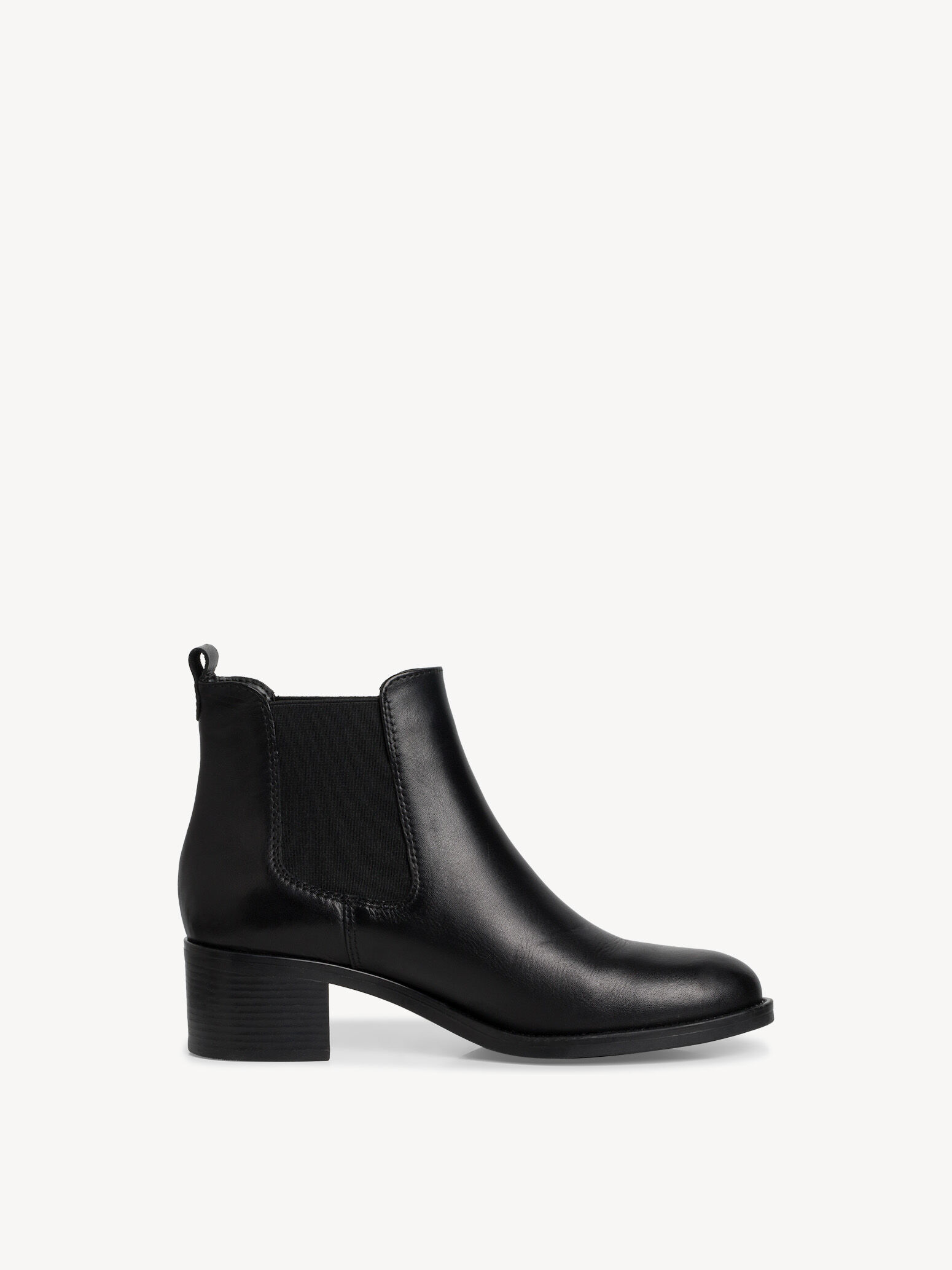 Bottine Chelsea en cuir - noir