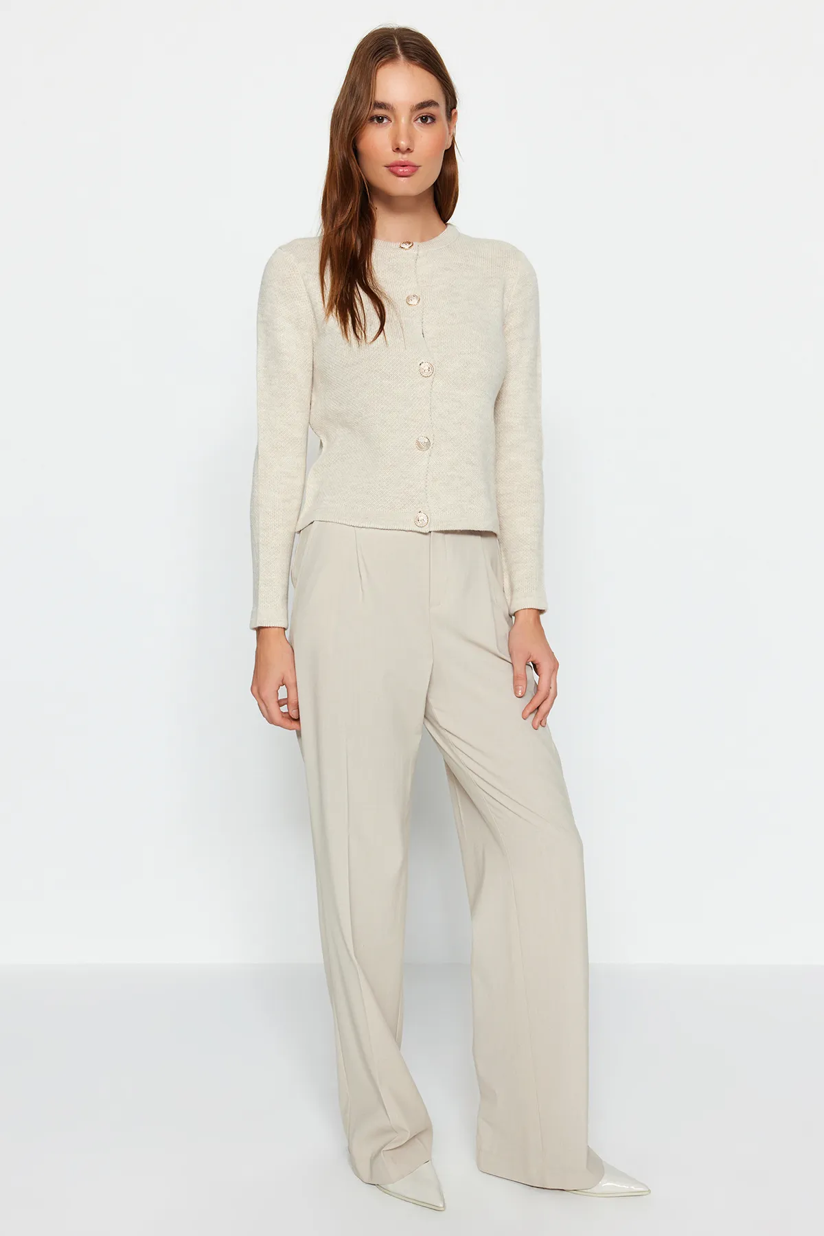 Trendyol Collection  Stein Basic Strickcardigan TWOAW24HI00090