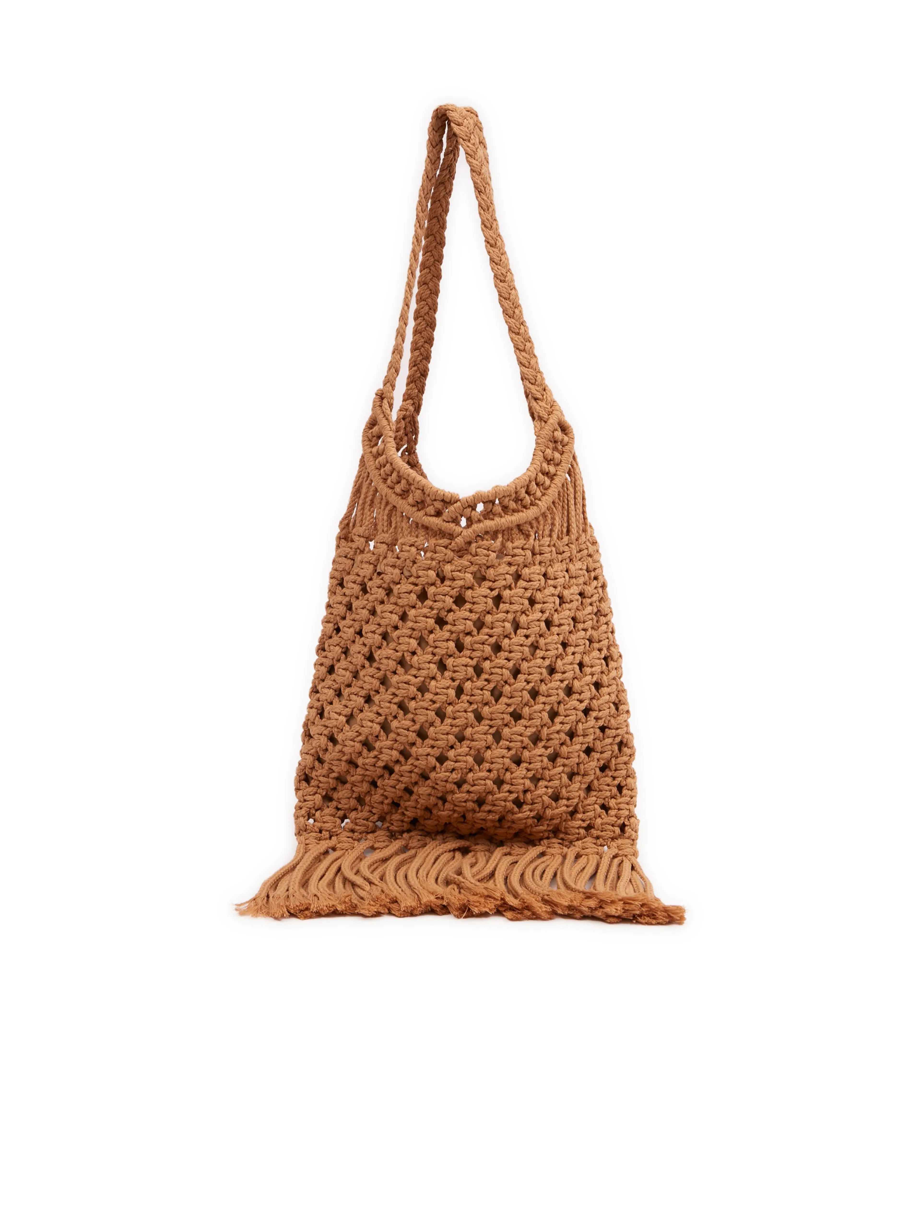 Braune Damenstricktasche mit dekorativem Detail ORSAY
