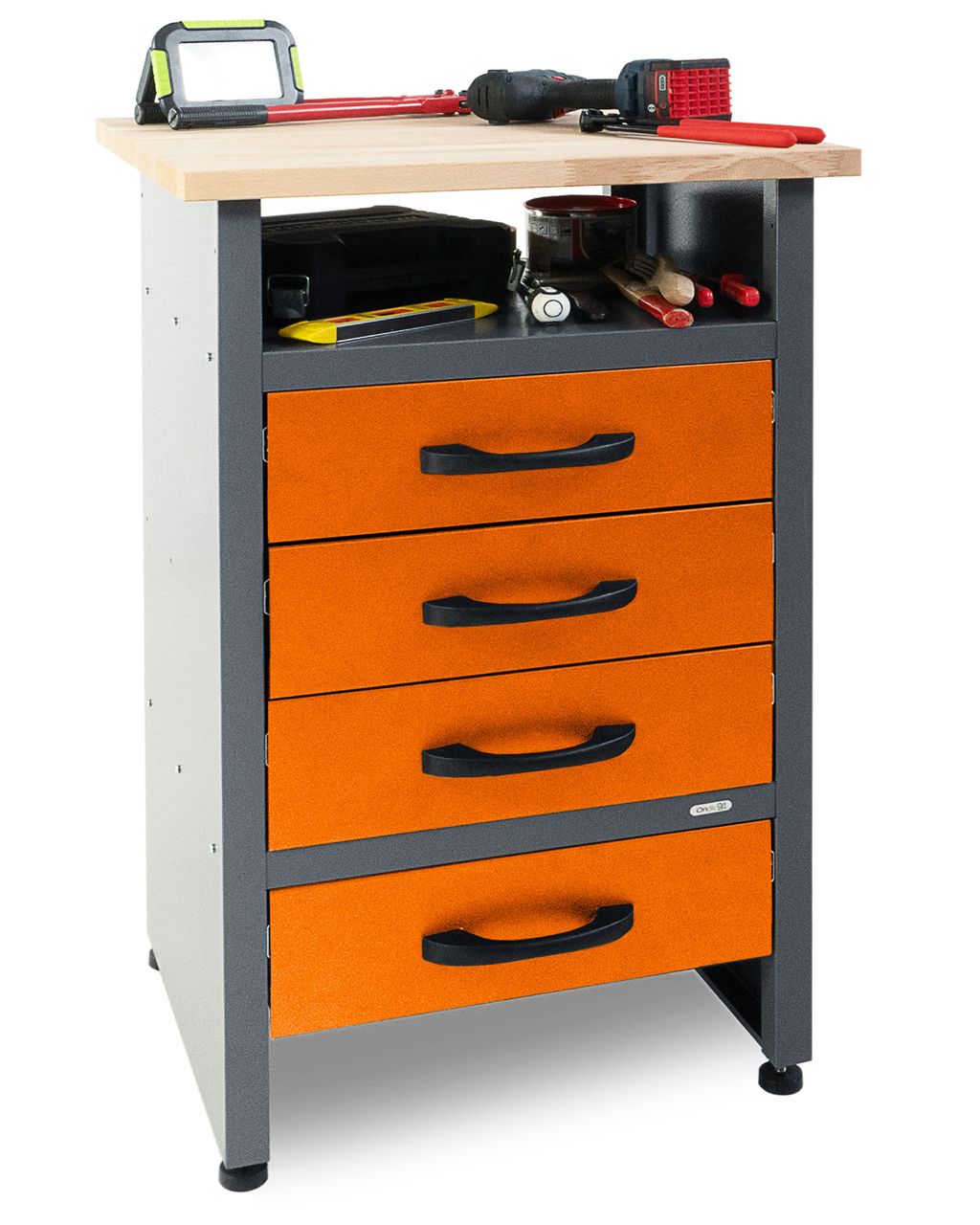 Ondis24 Kraft Werkzeuge Werkbank Werktisch Bernd Plus 95cm orange