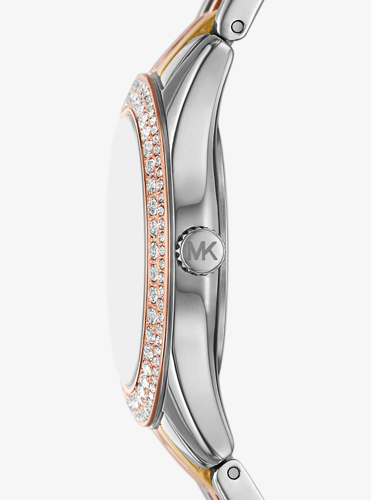 Mini Harlowe Pavé Tri-Tone Watch - TRI TONE
