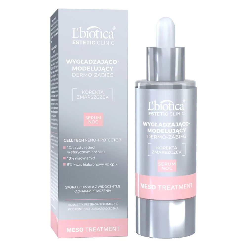 L'biotica Estetic Clinic Meso Treatment lyginamoji ir formuojamoji dermoterapijos naktinis serumas