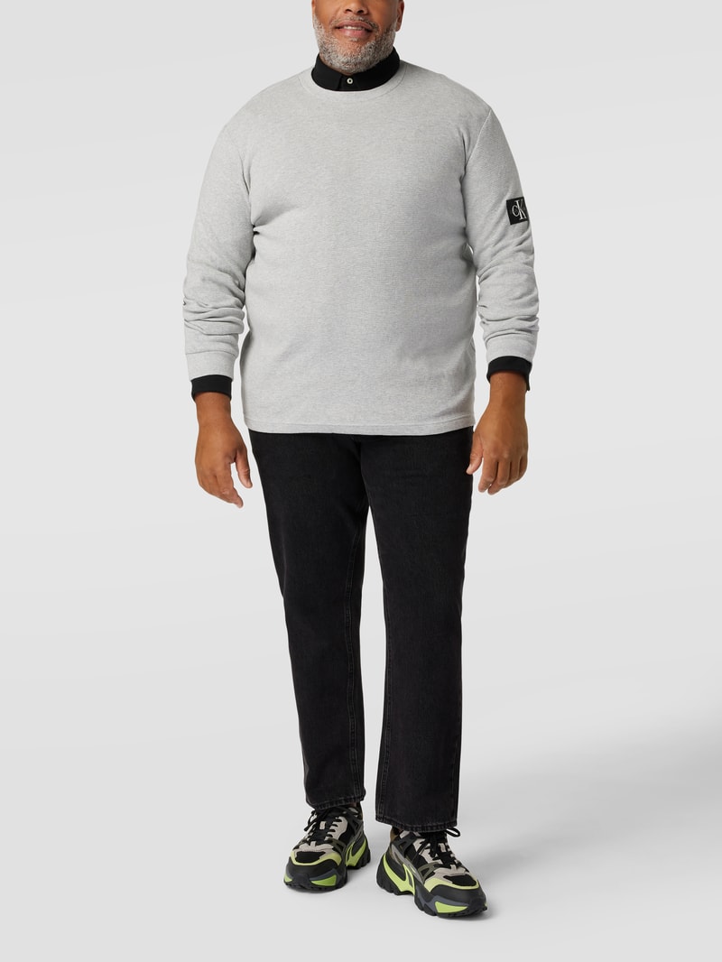 PLUS SIZE Jeans mit Label-Detail Modell 'MIKE' in anthrazit