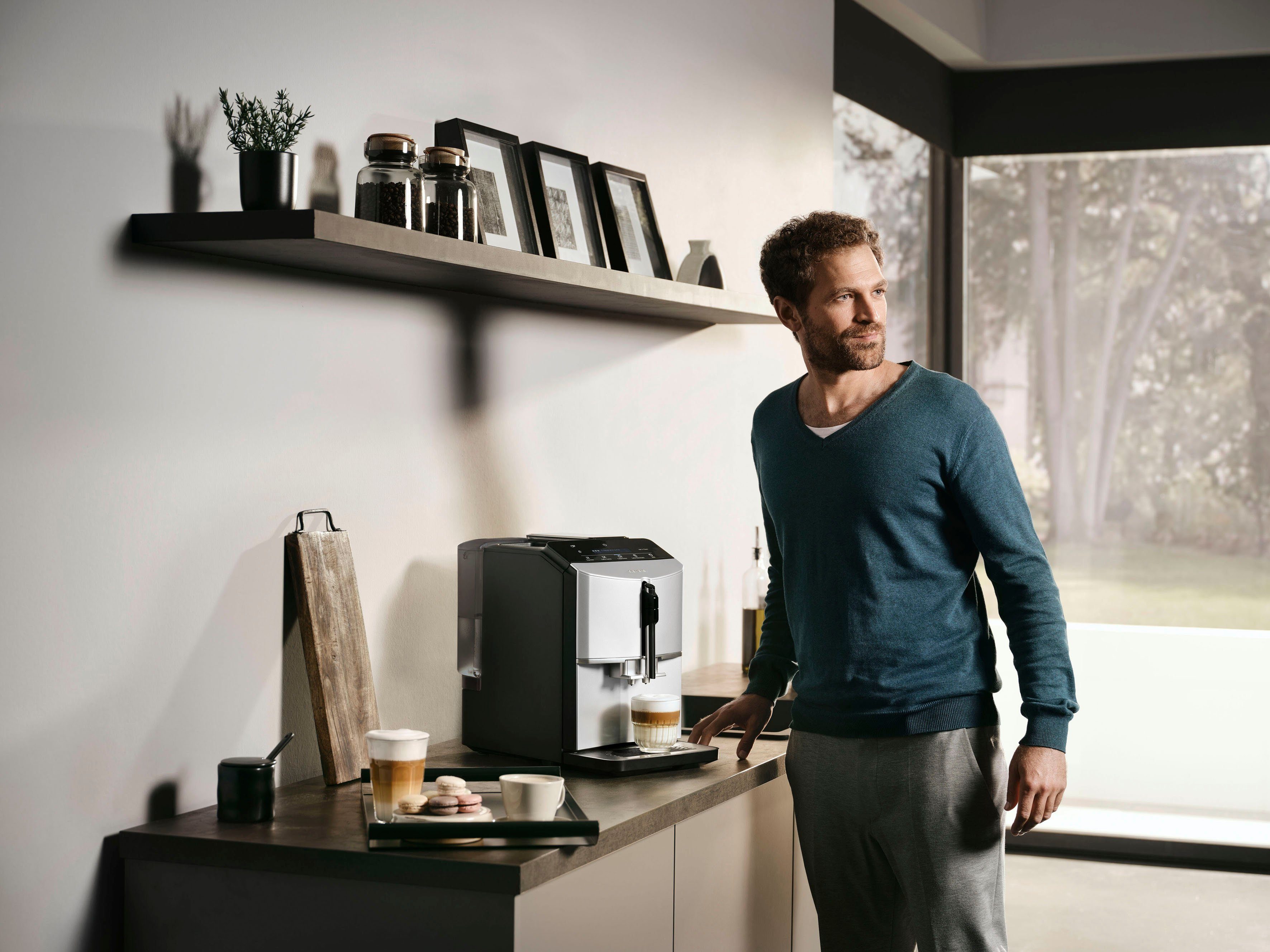 SIEMENS Kaffeevollautomat TF303E01, Daylight silver
