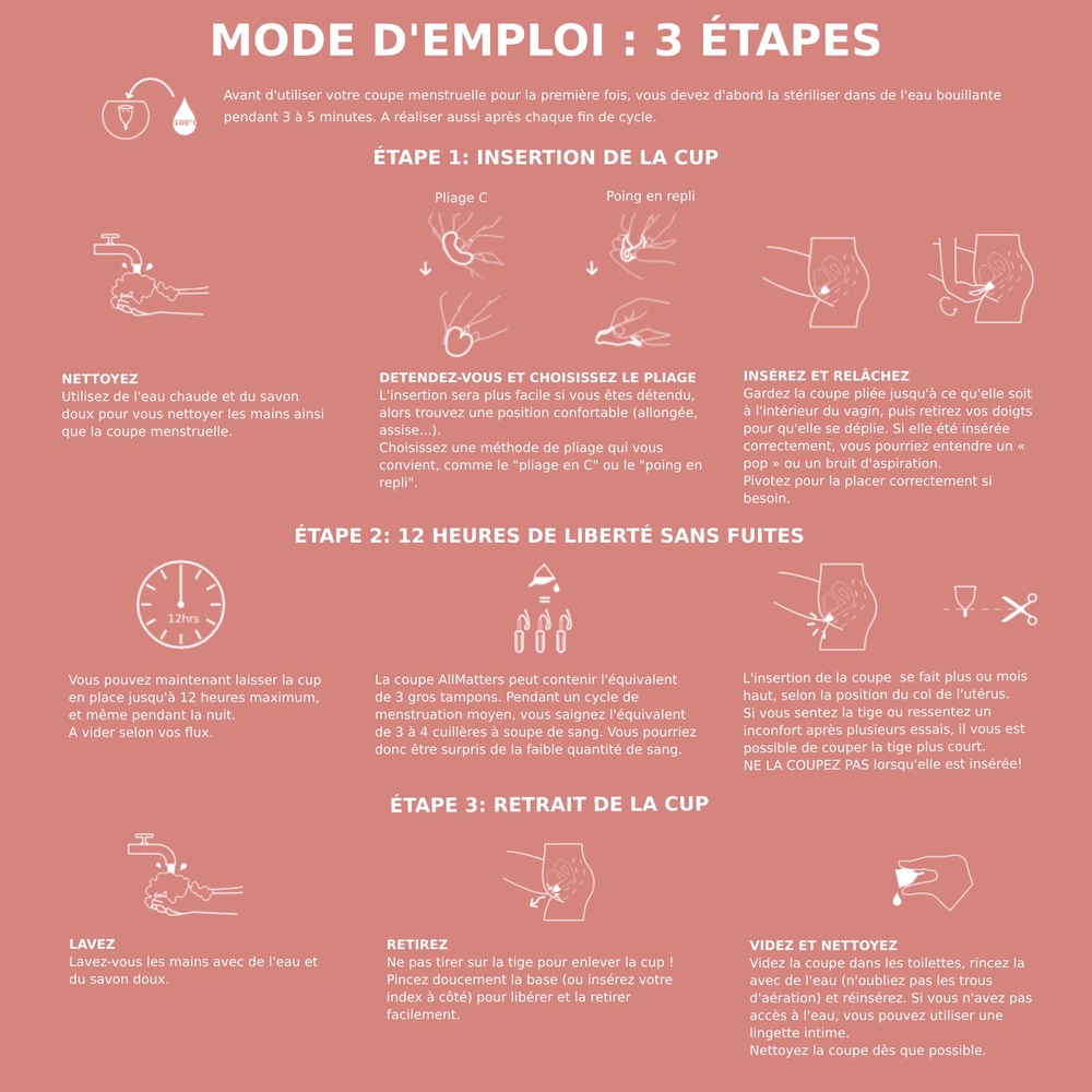 allmatters (organicup) Coupe Menstruelle Taille Mini Hygiène Intime Féminine