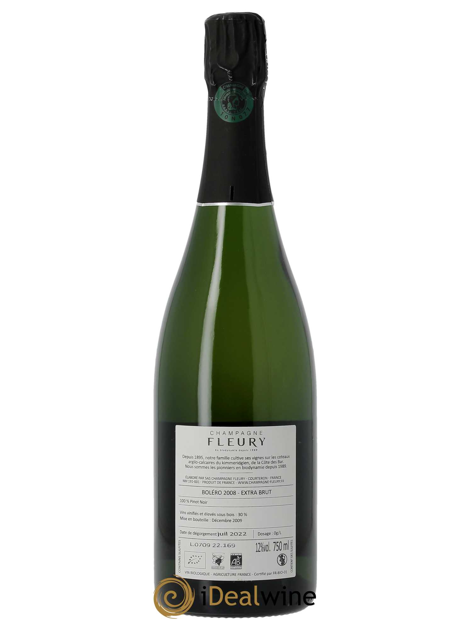Boléro Extra Brut Fleury  2008 - Lot de 1 Bouteille