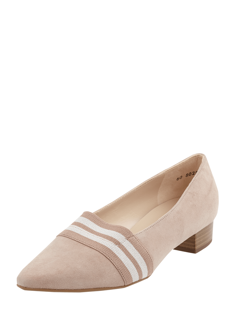 Ballerinas aus Veloursleder in beige