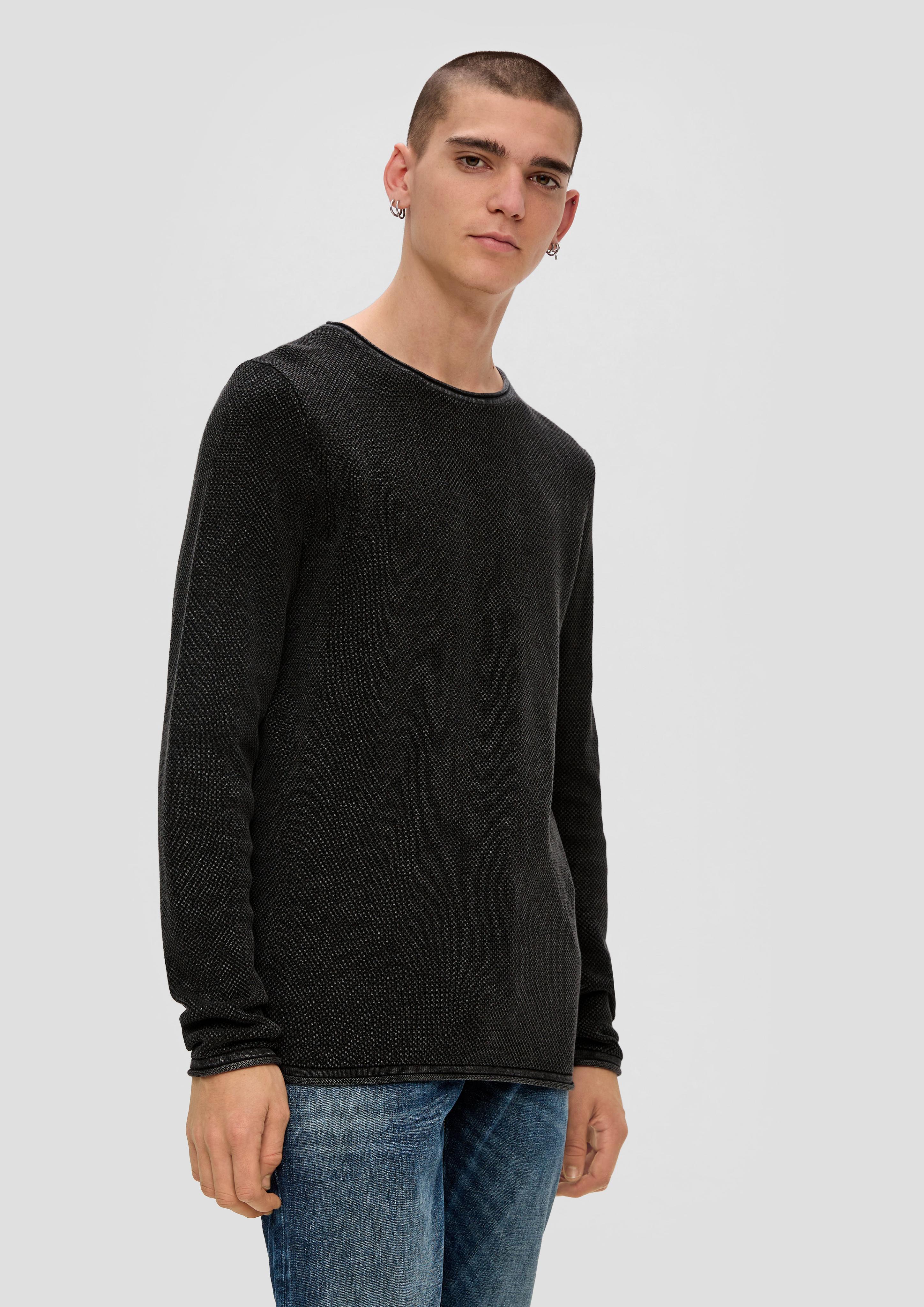 Leichter Strickpullover mit Musterstruktur  2138702-9999