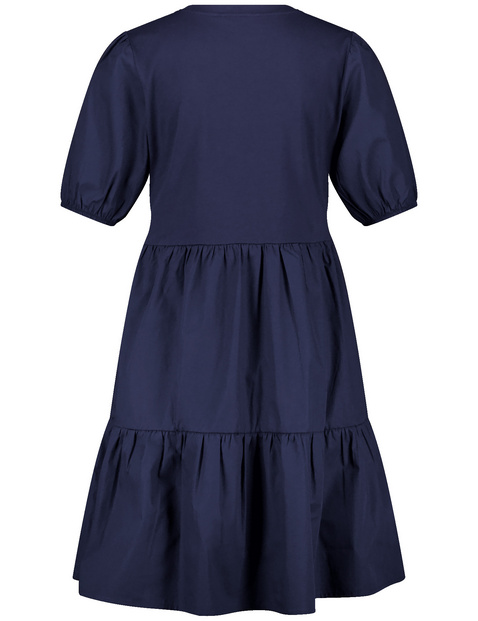 Baumwollkleid mit gestuftem Rockteil