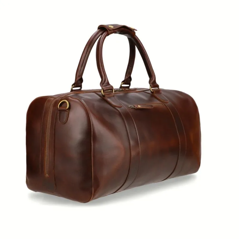 Buckle & Seam Leder Weekender Willow - Braun \/ Stripes