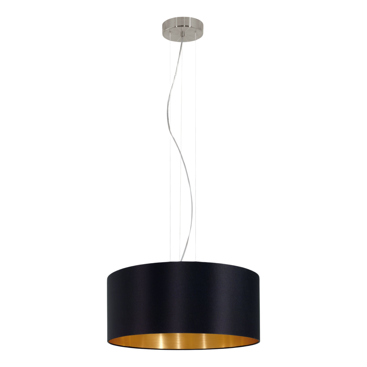 EGLO Pendelleuchte Maserlo Schwarz-Gold 53 cm