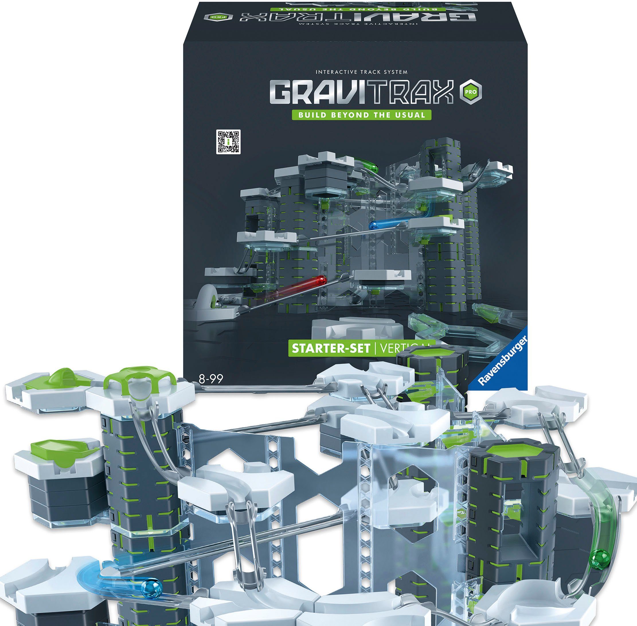 Ravensburger Kugelbahn-Bausatz GraviTrax PRO® Starter-Set Vertical, Made in Europe; FSC®- schützt Wald - weltweit