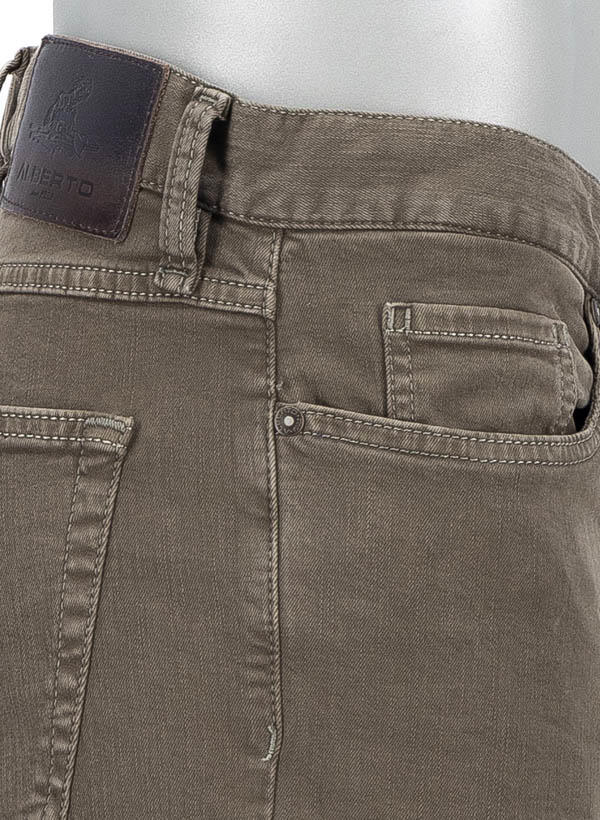 Alberto, Jeans Pipe, Regular Fit, Baumwolle T400®, braungrün