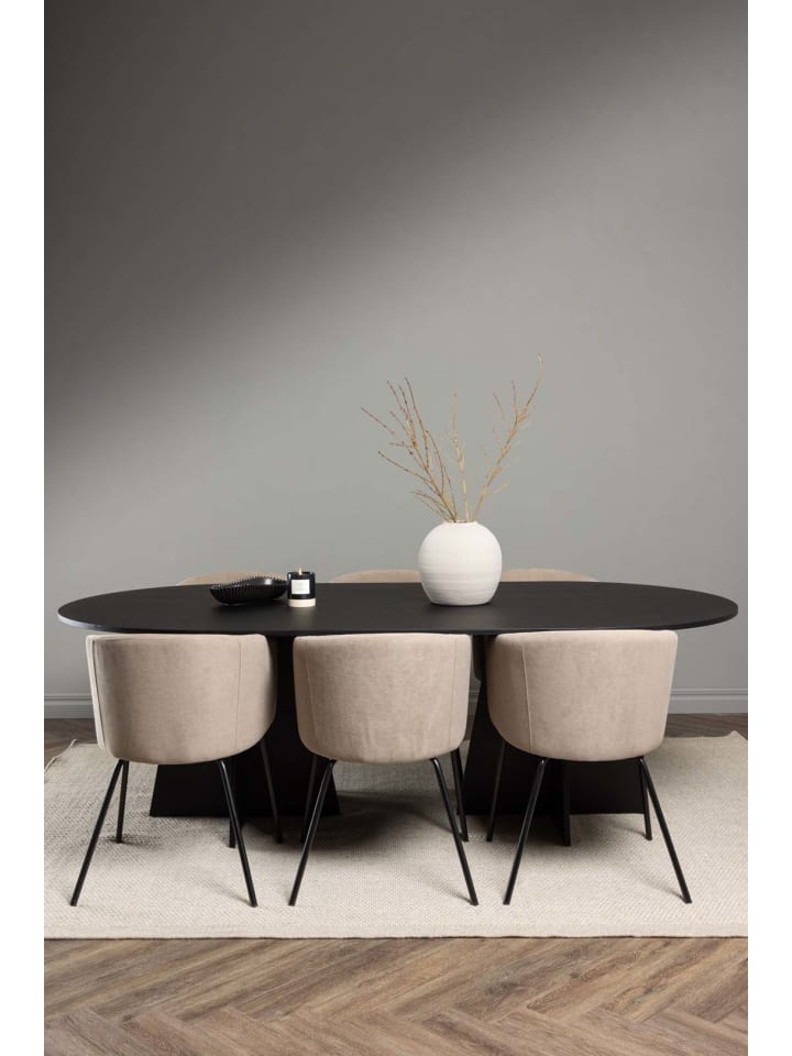ebuy24 Essgruppe Bootcut 19 ( 7-teilig) Schwarz 115 x 230 cm günstig kaufen onesize