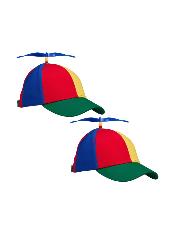 relaxdays 2 x Propeller Mütze in Bunt günstig kaufen onesize
