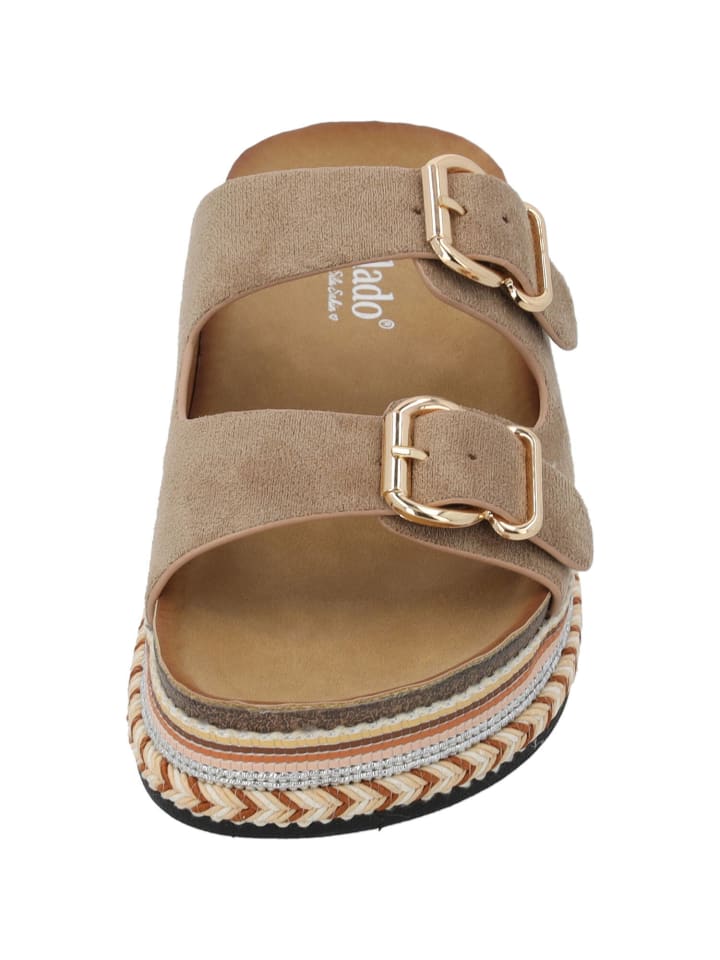 palado Plateau-Pantoletten in Beige günstig kaufen