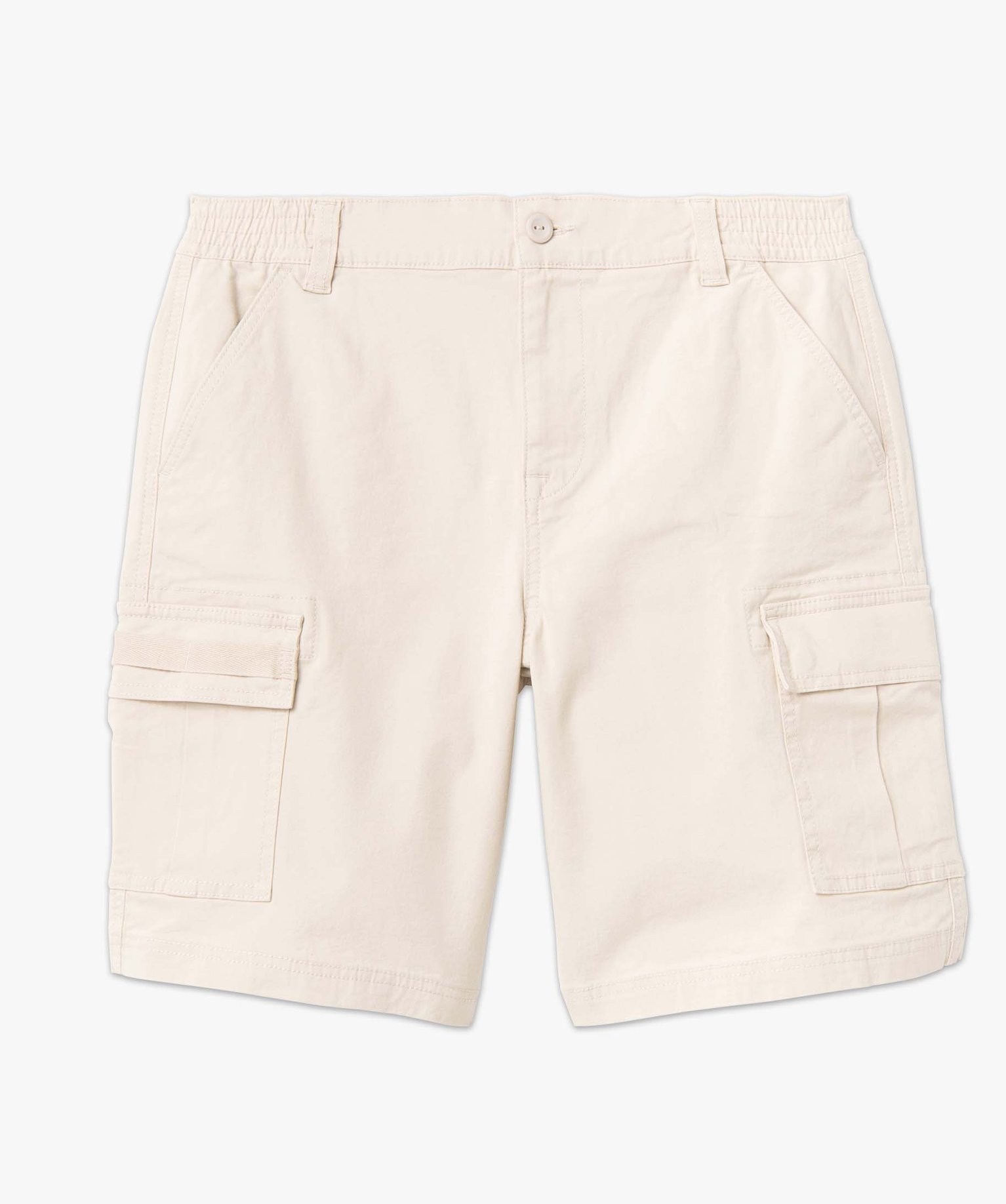 Bermuda homme coupe cargo à taille élastiquée ecru | GEMO