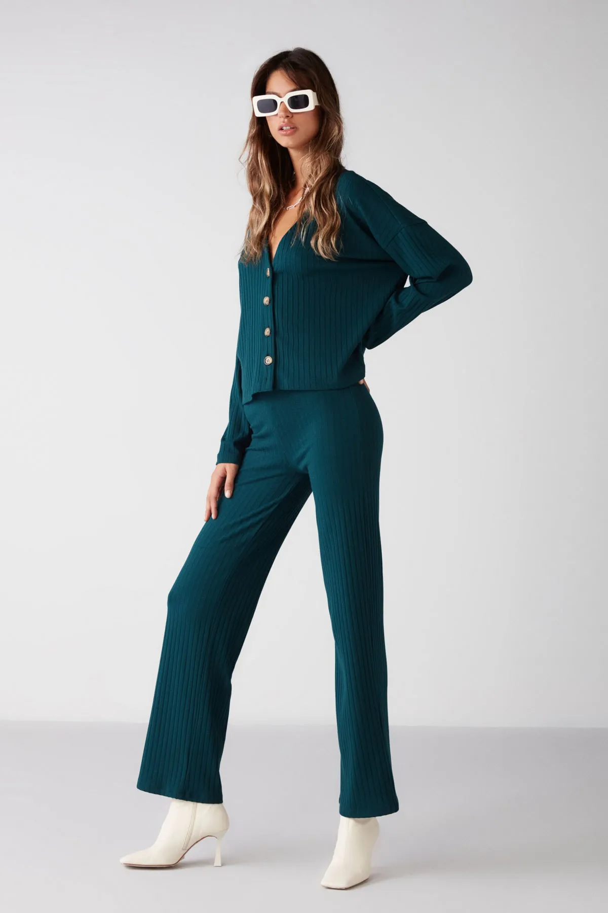 GRIMELANGE  Eliza Regular Relaxed Petrol Green 2-teiliges Bottom-Top-Set