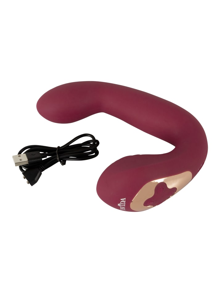 Javida Vibrator Thumping & Shaking Rabbit Vibrator in rot günstig kaufen 17 cm