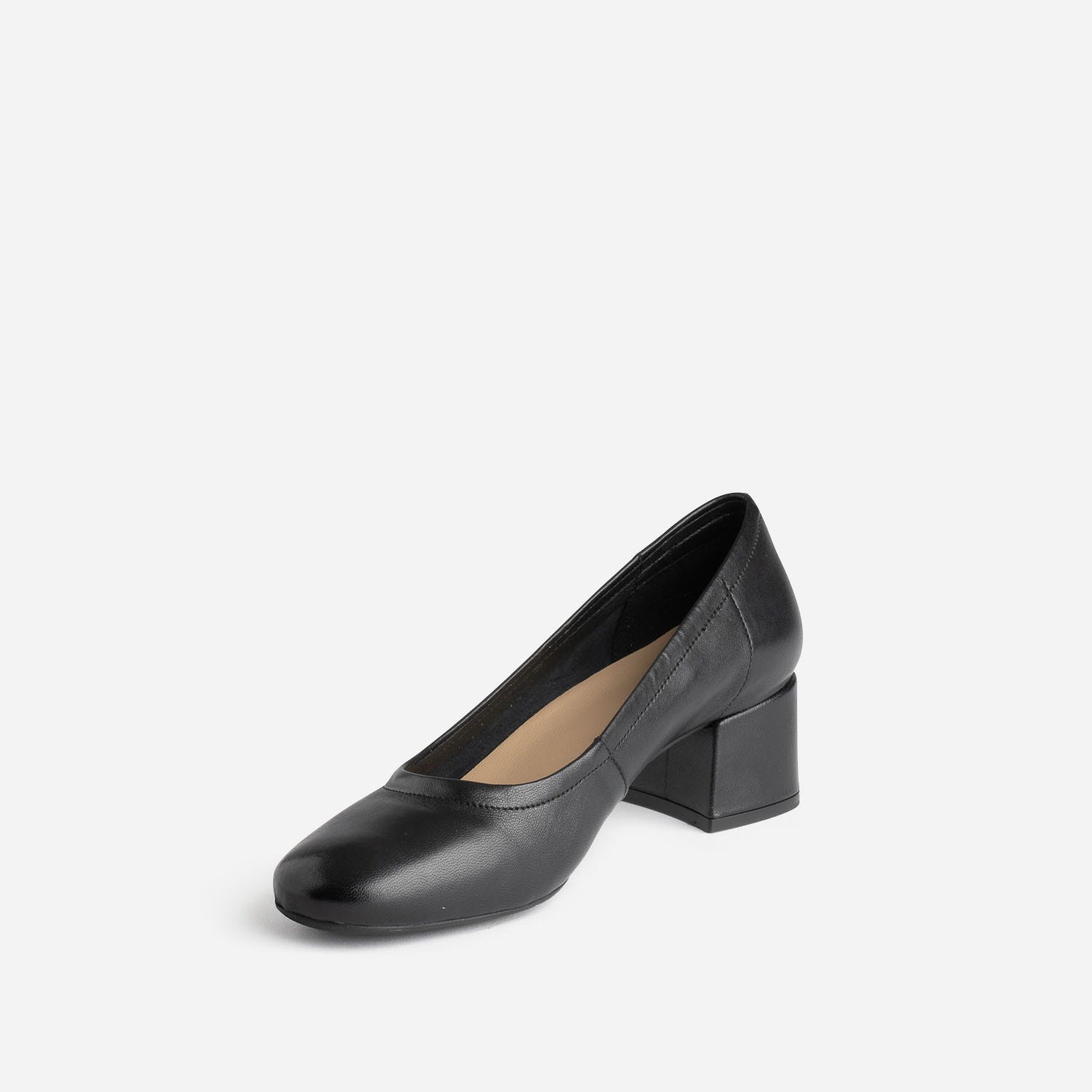 Escarpin noir en cuir
