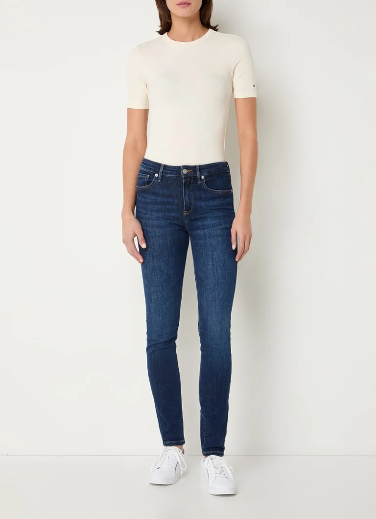 Tricou cu nervuri Tommy Hilfiger