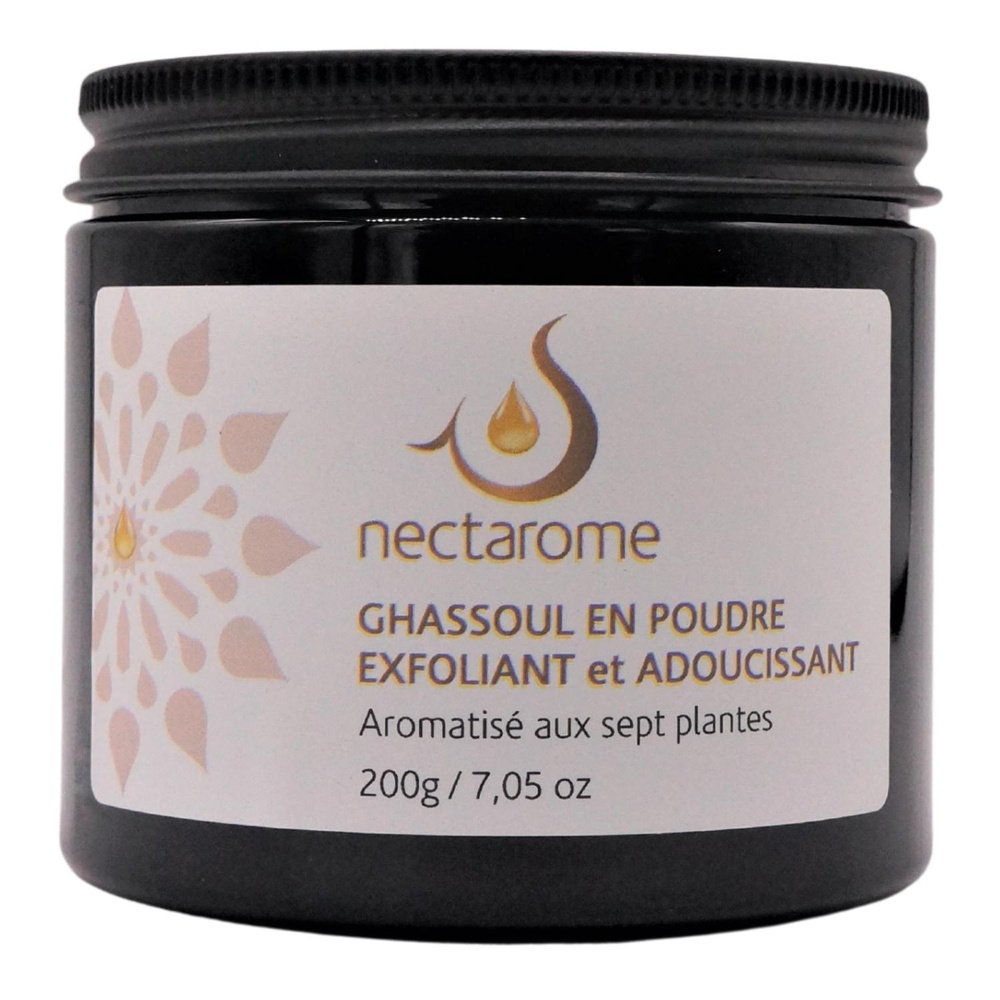 nectarome Ghassoul aux sept plantes Argile exfoliante et adoucissante corps, visage et cheveux