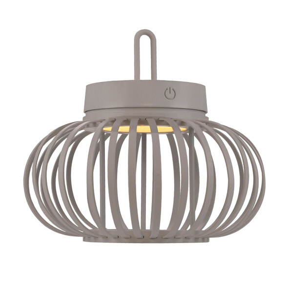 LED-Akku-Tisch- und Bodenleuchte Korga, greige, ⌀ 25 cm