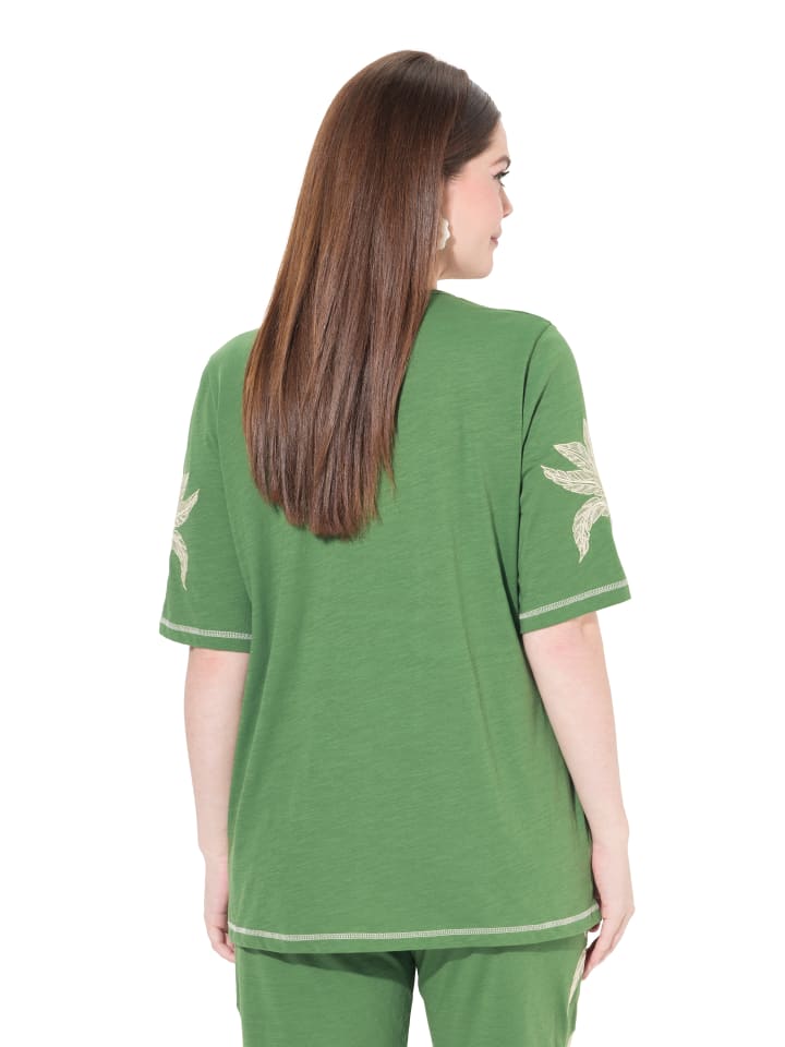 Ulla Popken Shirt in moosgrün günstig kaufen