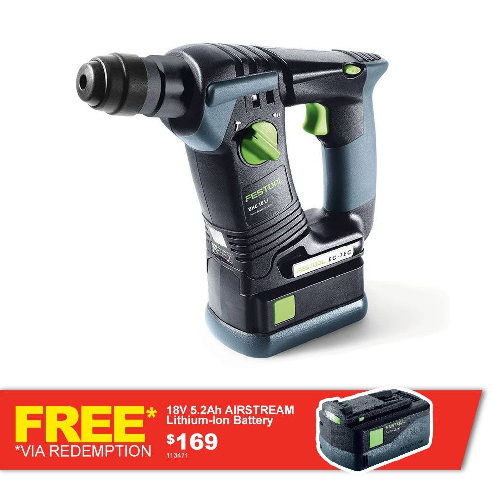 FESTOOL 18V Cordless Rotary Hammer Plus Li 575006