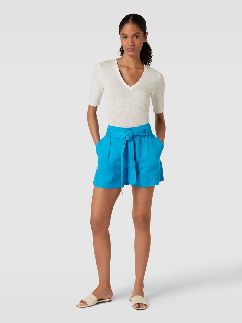 Shorts mit Stoffgürtel Modell 'DAVIANA' in royalblau