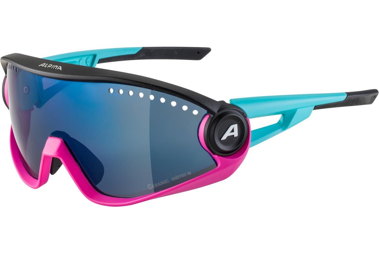 Alpina 5W1NG blue/magenta/black matt / blue mirror lens