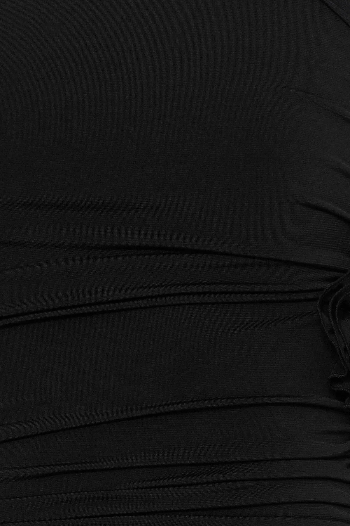 Trendyol Collection  Schwarzes, figurbetontes, gestricktes, florales, stilvolles Abendkleid TPRSS24EL00112