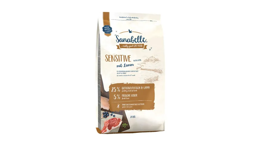 Sanabelle Katzentrockenfutter Sensitive Lamm 2 kg 2 kg