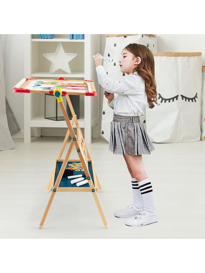 COSTWAY 3 in 1 Kinderstaffelei drehbar in Bunt günstig kaufen onesize