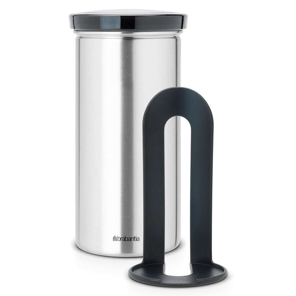 Brabantia Kaffeedose für 18 Pads Matt Edelstahl Deckel Grauschwarz, Edelstahl, (1-tlg)
