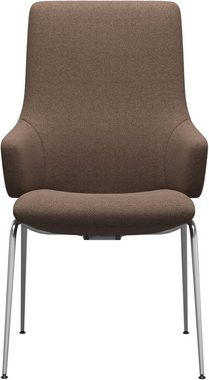 Stressless® Polsterstuhl Laurel, High Back mit Armlehne, Größe L, mit Beinen aus Stahl in Chrom