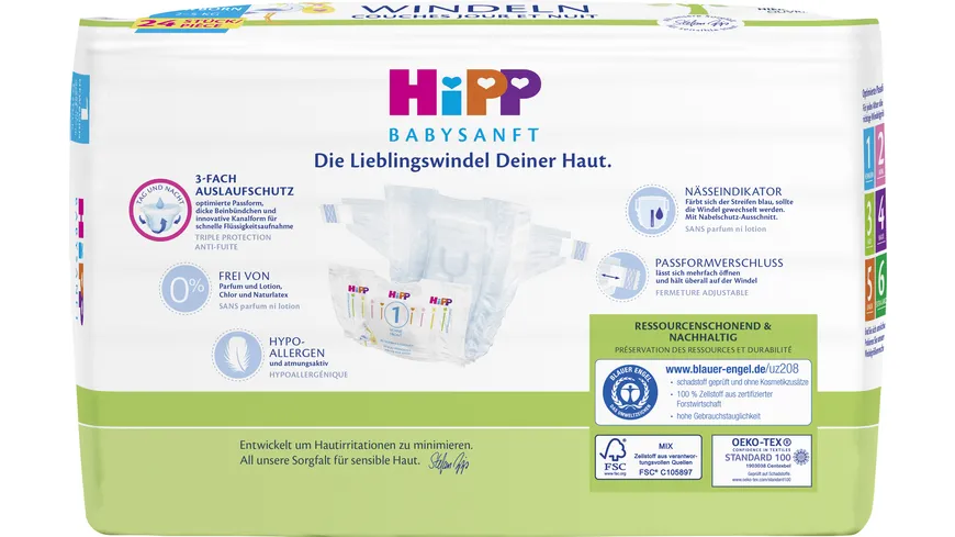 HiPP Babysanft Windeln Newborn 1 Einzel