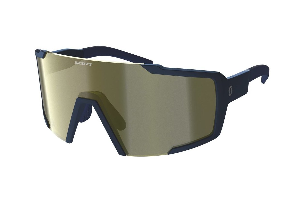 Scott Shield Compact Sonnenbrille submariner blue / gold chrome
