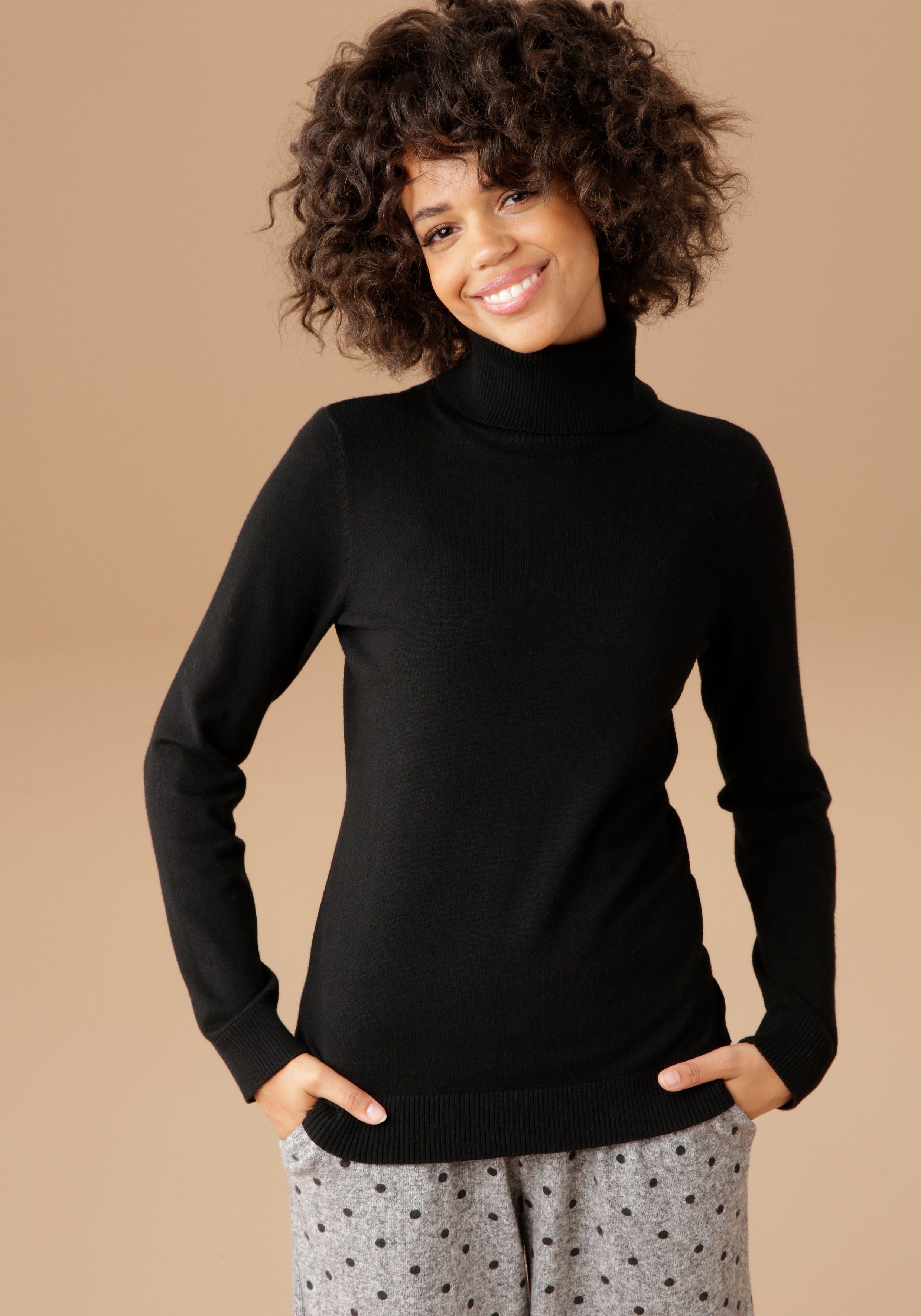 Aniston CASUAL Strickpullover mit Rollkragen