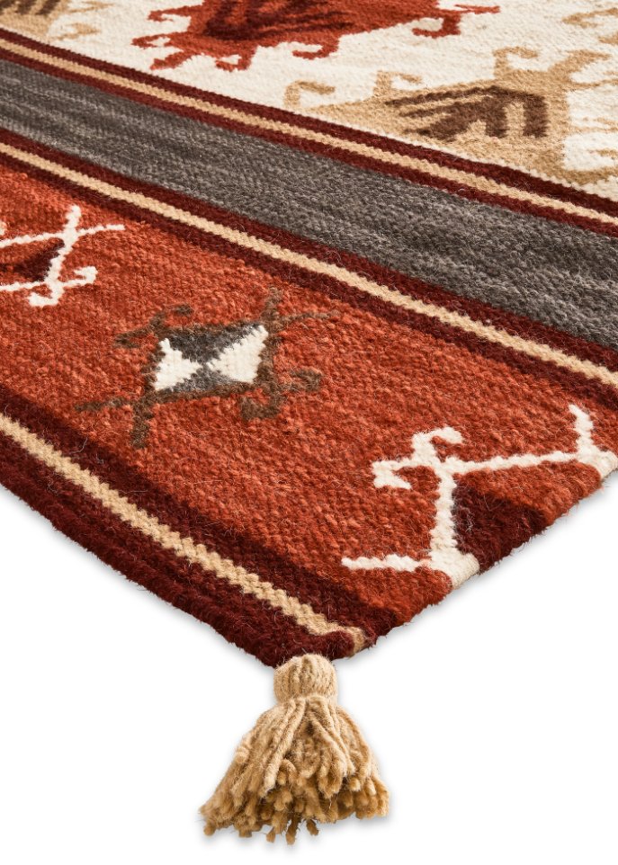 Kelim-Teppich mit Quasten