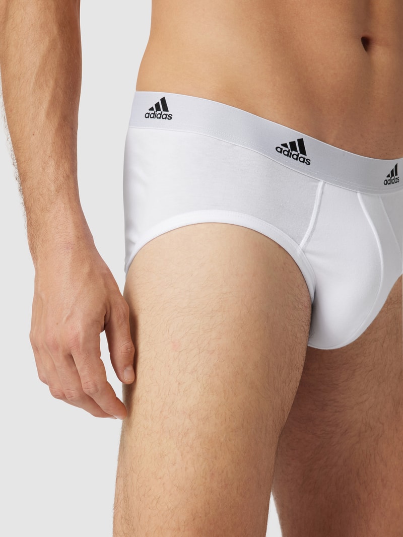 Trunks mit Label-Schriftzug im 3er-Pack in weiß