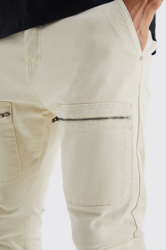 Tall Skinny Cargo-Hose mit Reißverschluss