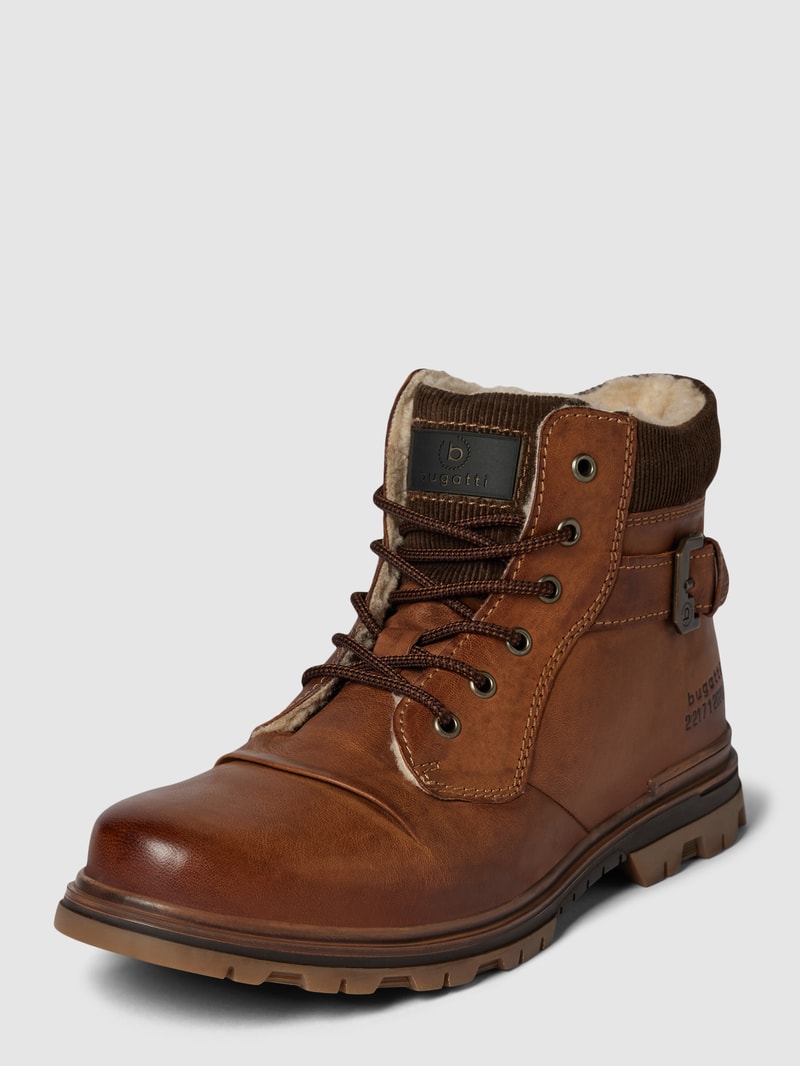 Boots aus Leder Modell 'Medro' in cognac