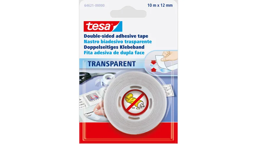 tesafix® Doppelseitiges Klebeband transparent 12mm x 10m transparent