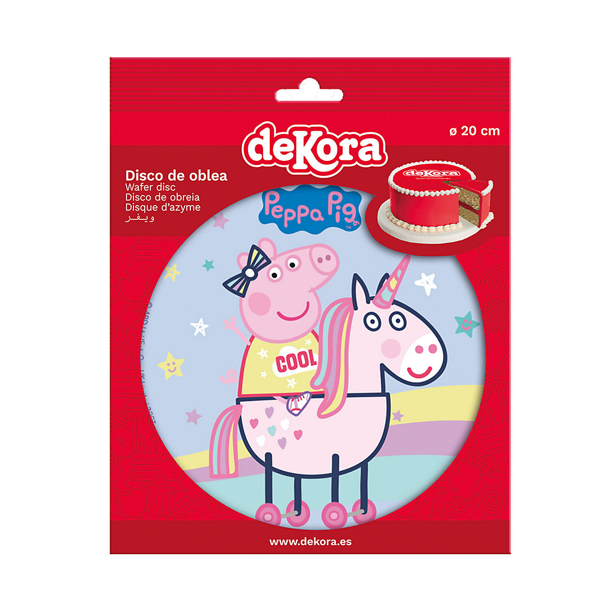 Essbare Tortenaufleger Peppa Wutz (Peppa Pig) 20cm