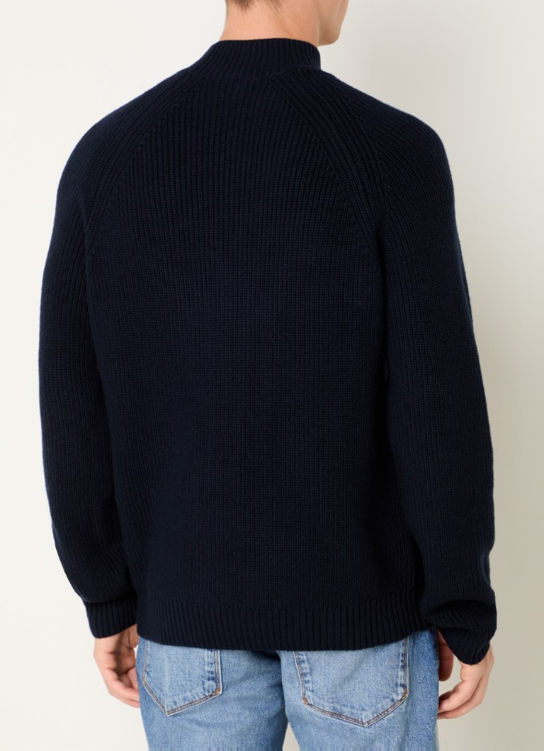 Emporio Armani Fine-knit sweater with logo embroidery